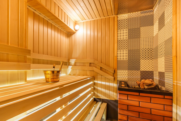 New modern sauna with electric heater - Photo, image