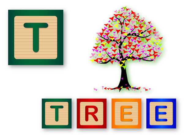T Is For Tree - Vector, Image