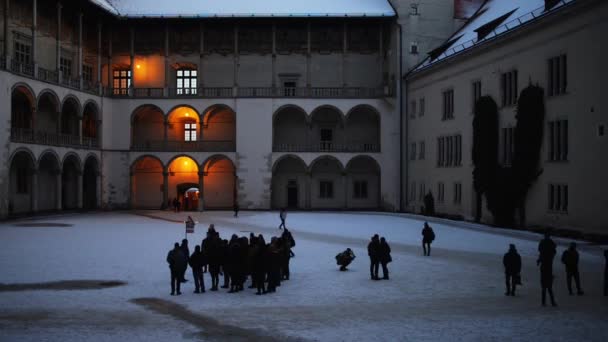 Arkaden von Sigismund i in der Burg Wawel, Krakau - Filmmaterial, Video