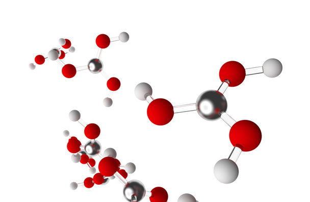 Elszigetelt bórsav molekulák - Fotó, kép