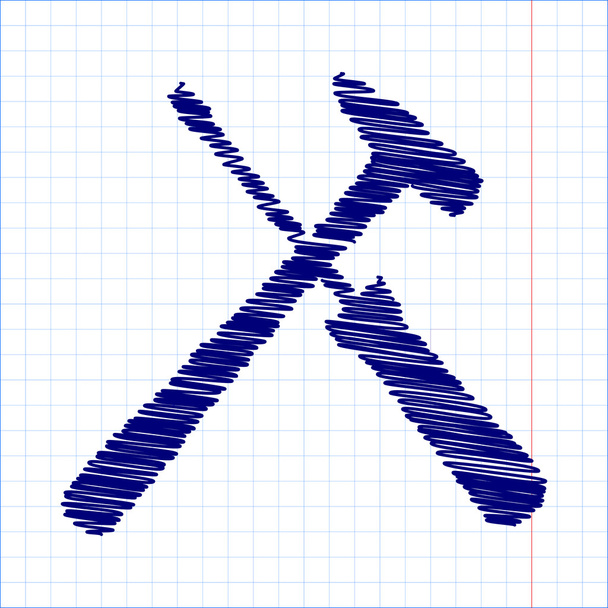 Ícone Scribble com efeito caneta
 - Vetor, Imagem