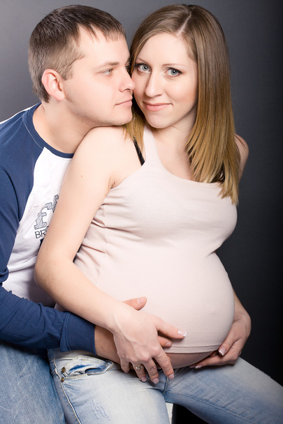 Couple wiaiting baby in pregnancy - Fotoğraf, Görsel