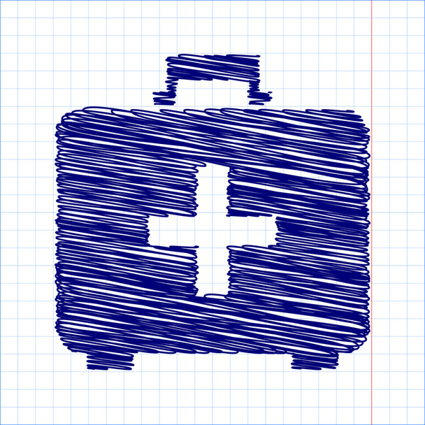 Scribble icon with pen effect - Vector, Image