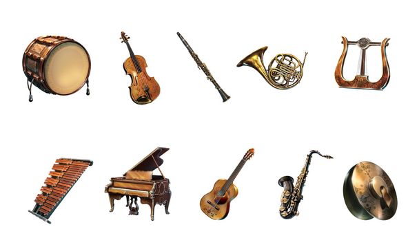 Instrumentos musicales aislados
 - Foto, Imagen