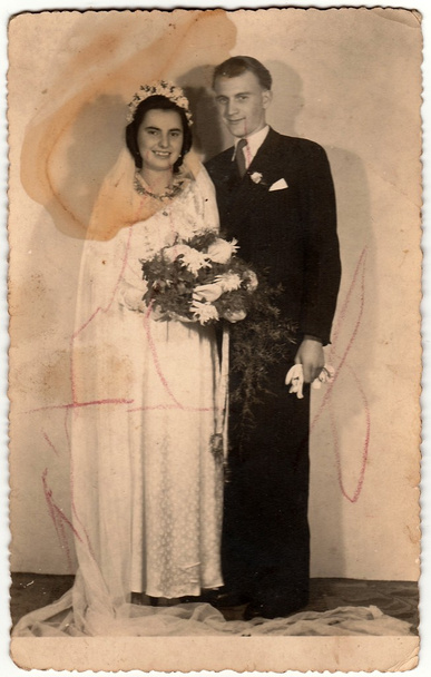 Foto vintage de recém-casados
 - Foto, Imagem