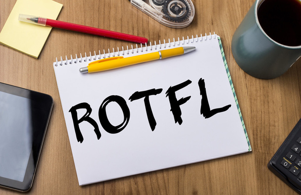 ROTFL - Примітка Pad з текстом - Фото, зображення