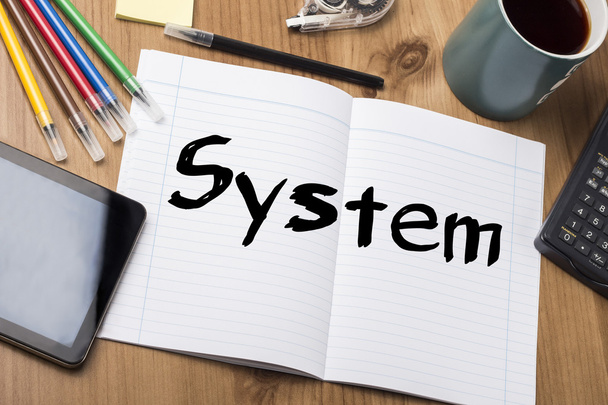 System - Note Pad With Text - Foto, imagen