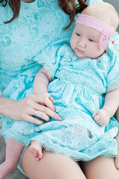 Infant Child Baby Lying Happy Smiling on Knit Blanket on a White Background - Fotó, kép