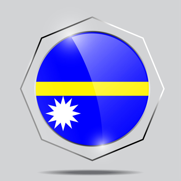 Gomb Nauru zászlaja - Vektor, kép