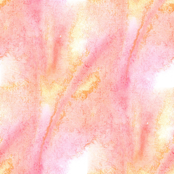τέχνης άνευ ραφής ροζ κίτρινο ακουαρέλα μοτίβο φόντου αφηρημένη υφή, νερό χαρτί σχεδίασης ταπετσαρία - Φωτογραφία, εικόνα