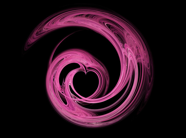 ροζ σχέδιο με άνοιγμα, όπως μια καρδιά - Φωτογραφία, εικόνα