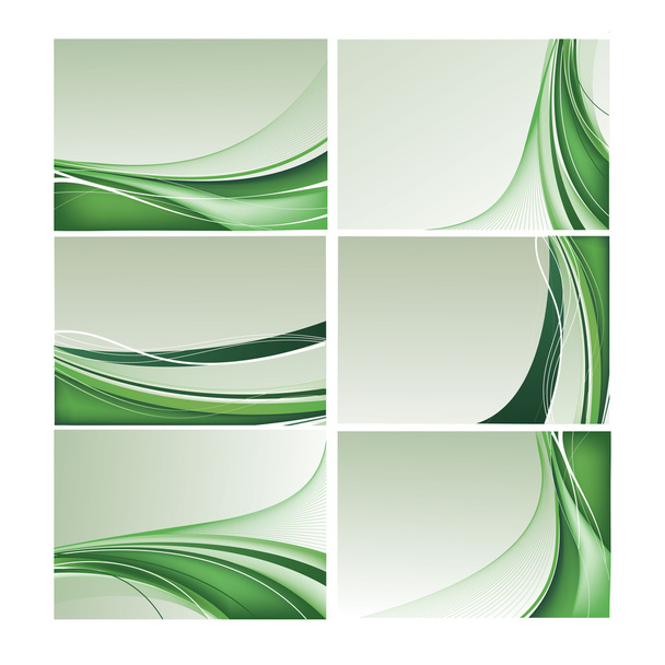 Green abstract background set - Vector, Image