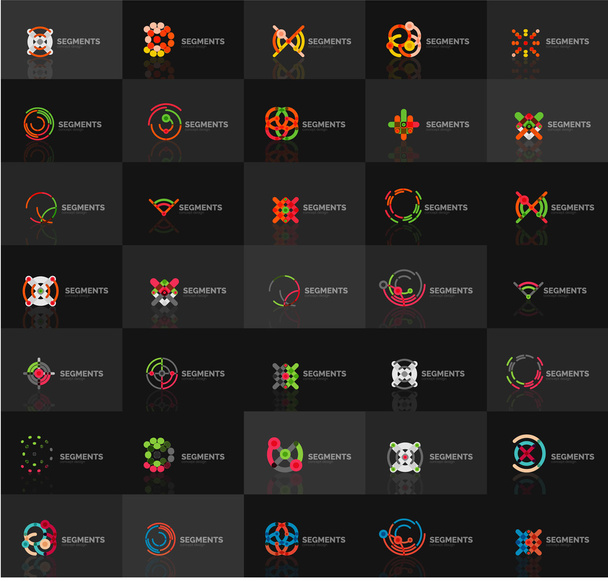 Reihe von vektorlinearen Logos, geometrischen abstrakten Symbolen, eleganten Symbolen - Vektor, Bild