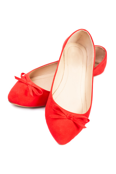 Coppia di scarpe rosse femminili, primo piano
 - Foto, immagini