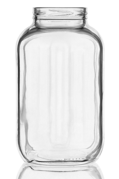 frasco de vidrio aislar sobre un fondo blanco
 - Foto, Imagen