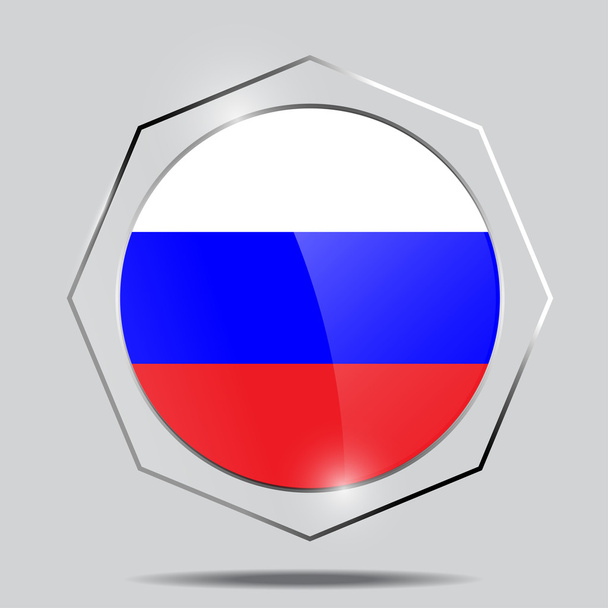 Botón Bandera de Rusia
 - Vector, Imagen