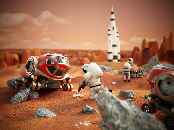 Manned Mars mission - Foto, Bild
