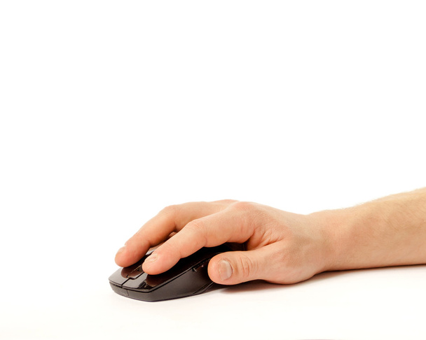 Mão com mouse de computador
  - Foto, Imagem