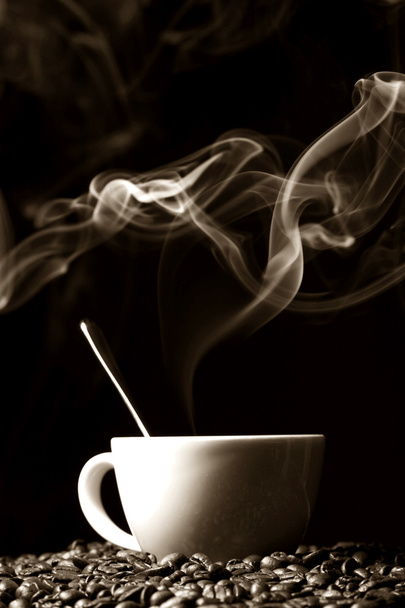horké ranní kávu - Fotografie, Obrázek