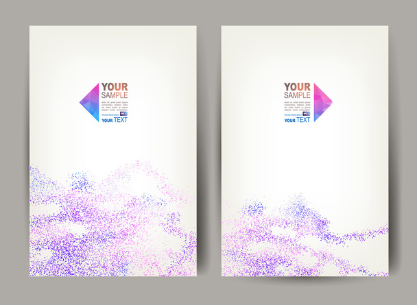two elegant banners with light purple - ベクター画像