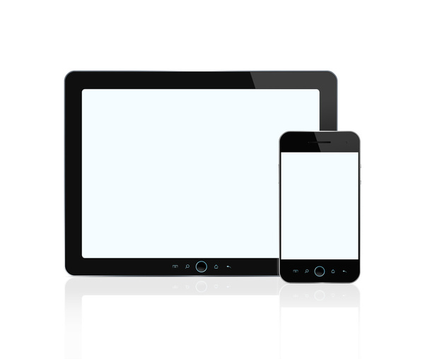 Blank digital tablet and smart phone - Photo, Image