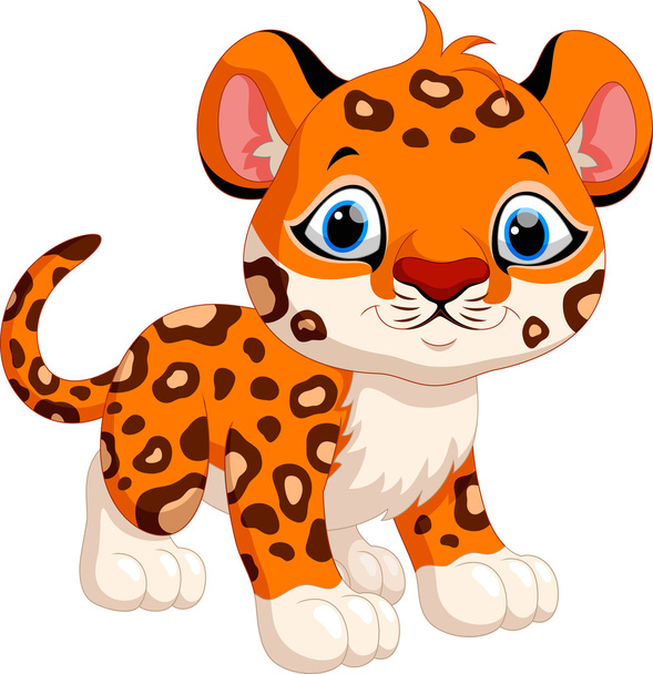 lindo leopardo de dibujos animados - Vector, imagen