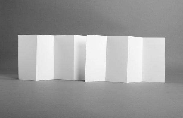 blank white folding paper flyer - Фото, зображення