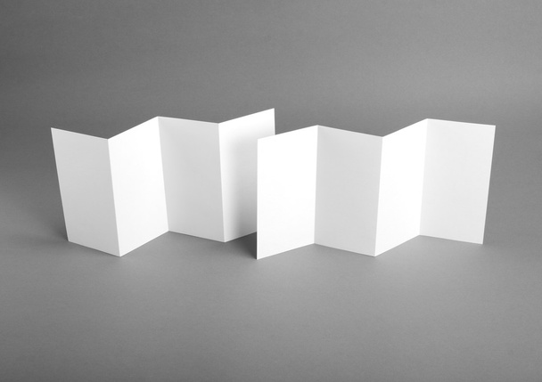 blank white folding paper flyer - Foto, immagini