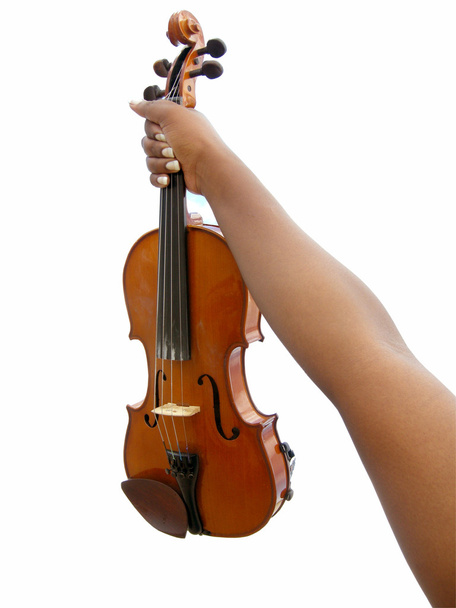 ヴァイオリンと黒い手 - 写真・画像