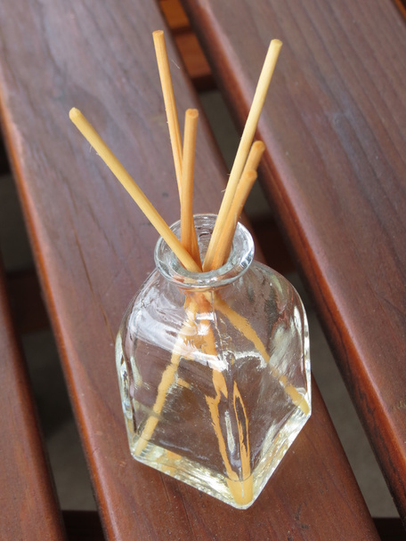 Fragrance diffuser with home scent and cedar wood reeds - Photo, Image