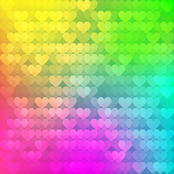 Fondo abstracto del arco iris de los corazones
 - Vector, Imagen