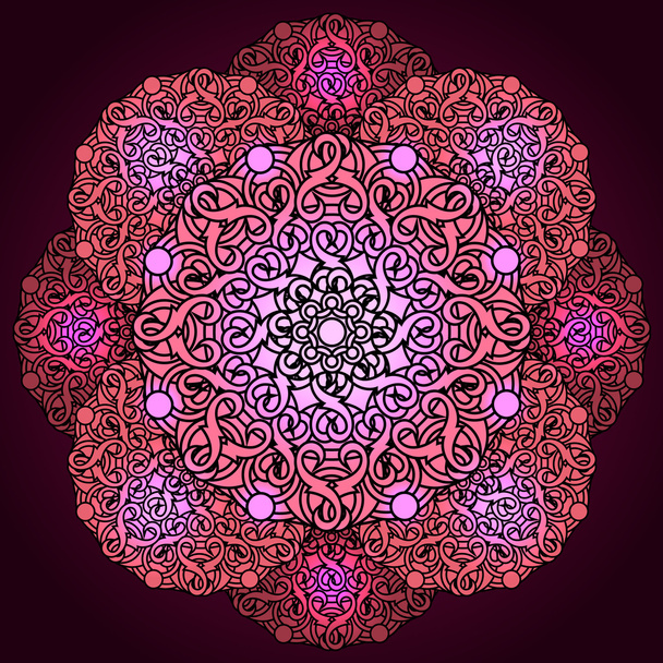 decorative background with a circular pattern. Mandala. - Vector, afbeelding