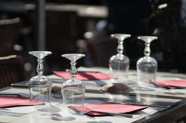Utensil on restaurant table - Fotoğraf, Görsel
