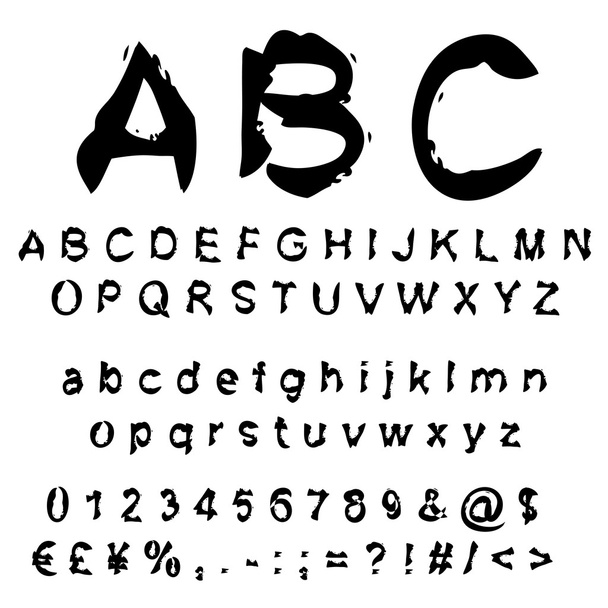 scribble verf lettertype - Foto, afbeelding