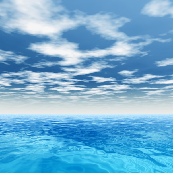 óceán víz hullámai és a sky cloudscape - Fotó, kép