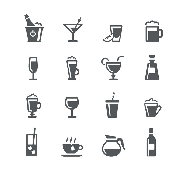 Drinks Icons - Utility Series - Vetor, Imagem