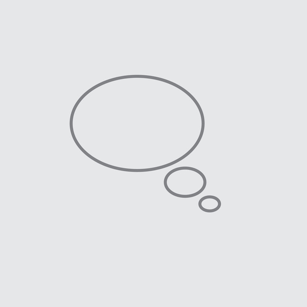 Cloud dialog bubble flat icon vector illustration - Vector, Image