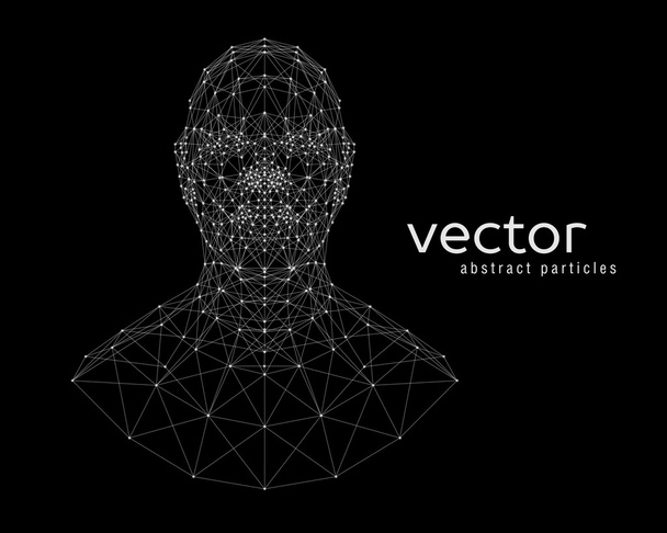 Abstract vector illustration of human head - Vektör, Görsel