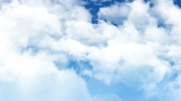 Πτήση μέσα από τα σύννεφα του ουρανού - Πλάνα, βίντεο