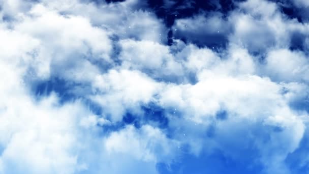 Felhők keresztül kis absztrakt részecskék - Felvétel, videó