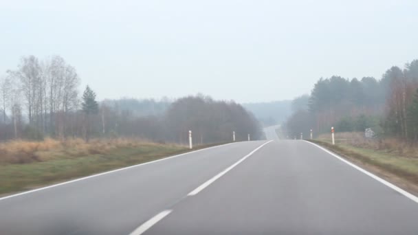 Chwiejny ekran widok z perspektywy kierowcy - Materiał filmowy, wideo