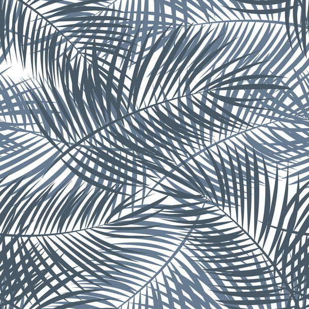 Palmblad vector naadloos patroon achtergrond illustratie - Vector, afbeelding