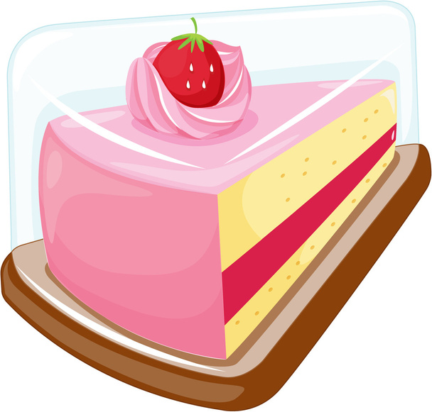 cake on white - Διάνυσμα, εικόνα