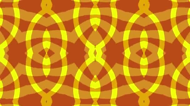 Rode gele achtergrond, zigzag symmetrie, lus - Video
