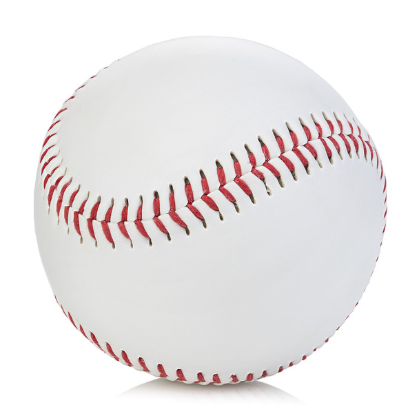 Pallone da baseball primo piano su sfondo bianco
. - Foto, immagini