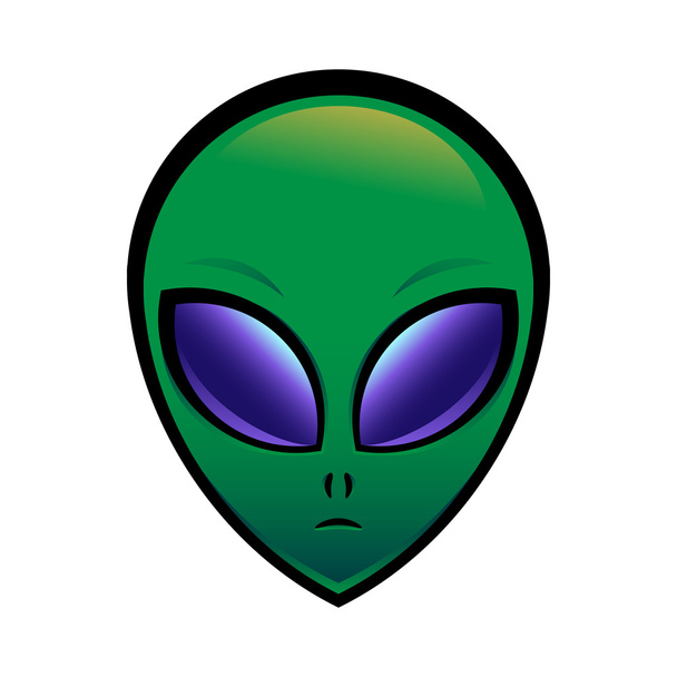 Alien Head Vector Icon - Вектор,изображение