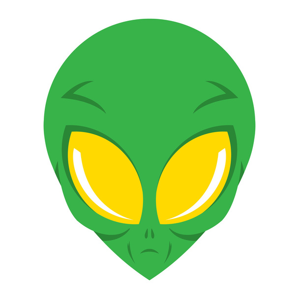 Alien Head Vector Icon - Vector, afbeelding