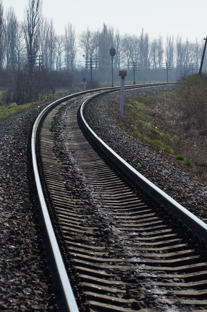 Turn of railway ways - Photo, Image