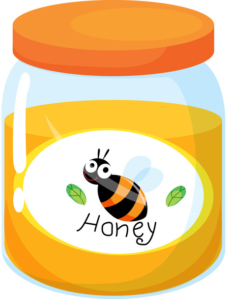 μέλι μπουκάλι - Διάνυσμα, εικόνα