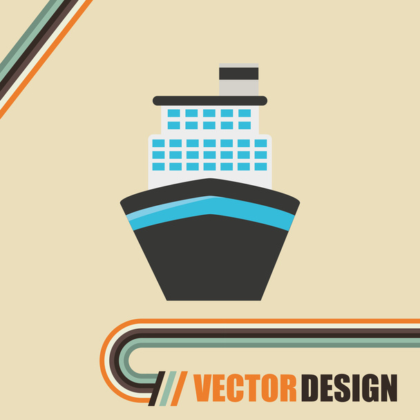 beach icon design - Vector, Image